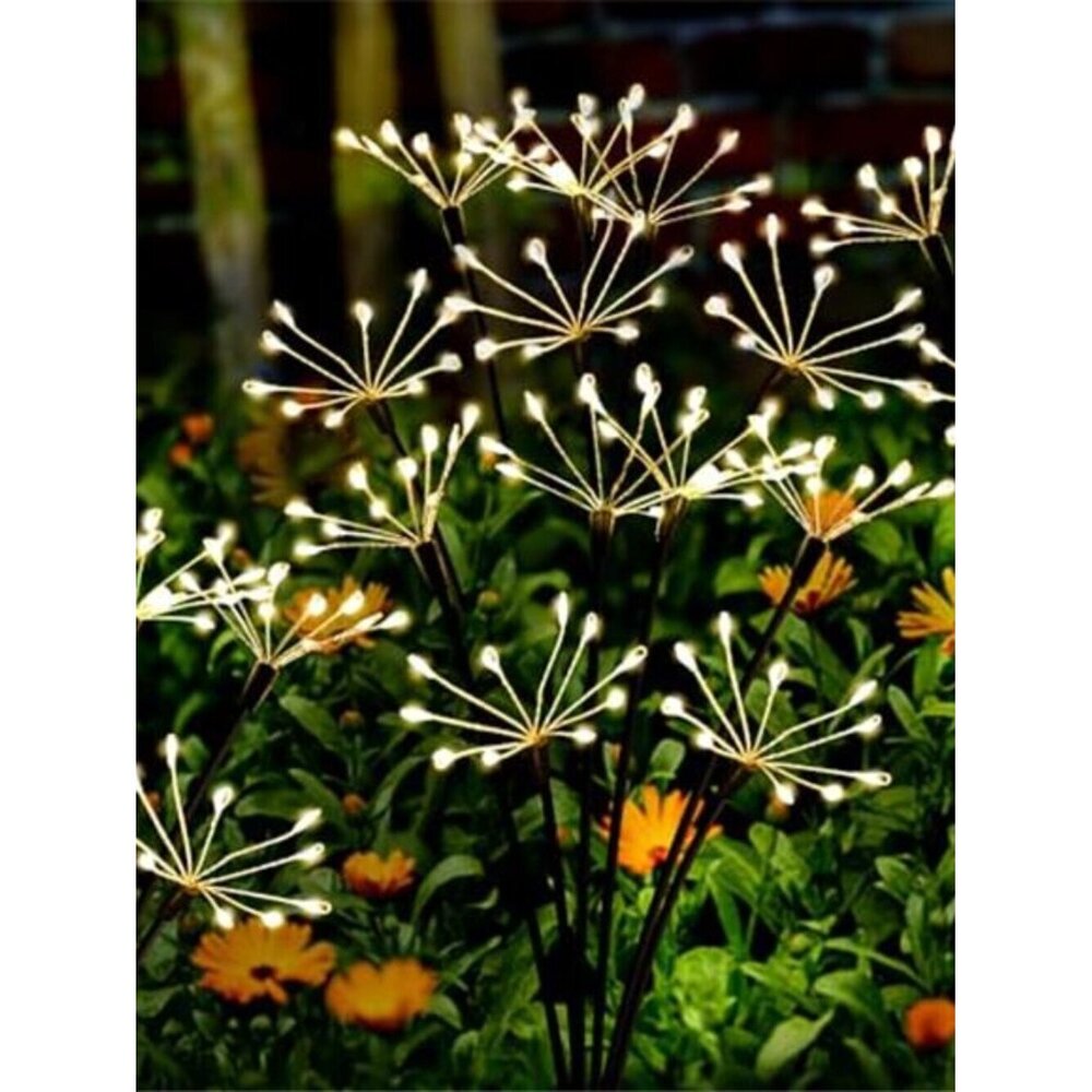 Solar Firework Lights 2-Pack Outdoor Garden Decor 120LED